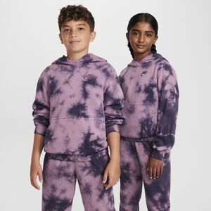 💥💥 NIKE Sportswear Club Fleece Big Kids' Purple and Black Tie-Dye Hoodie 💥💥